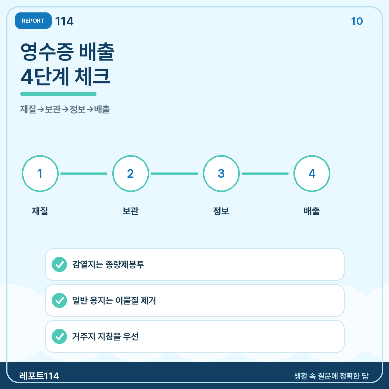 종이 영수증 배출 전 4단계 최종 체크리스트