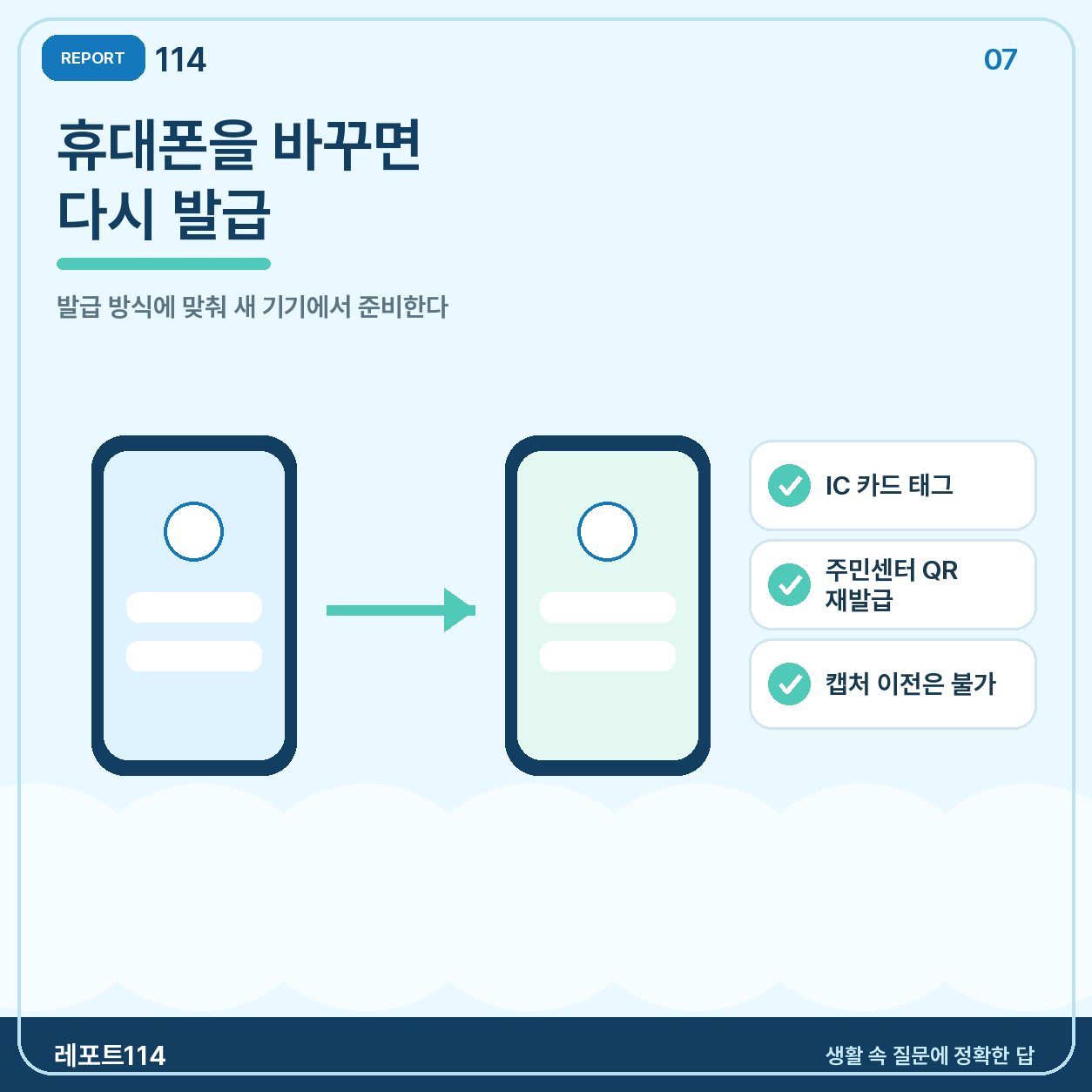 휴대폰을 바꾸면 발급 방식에 따라 다시 준비한다