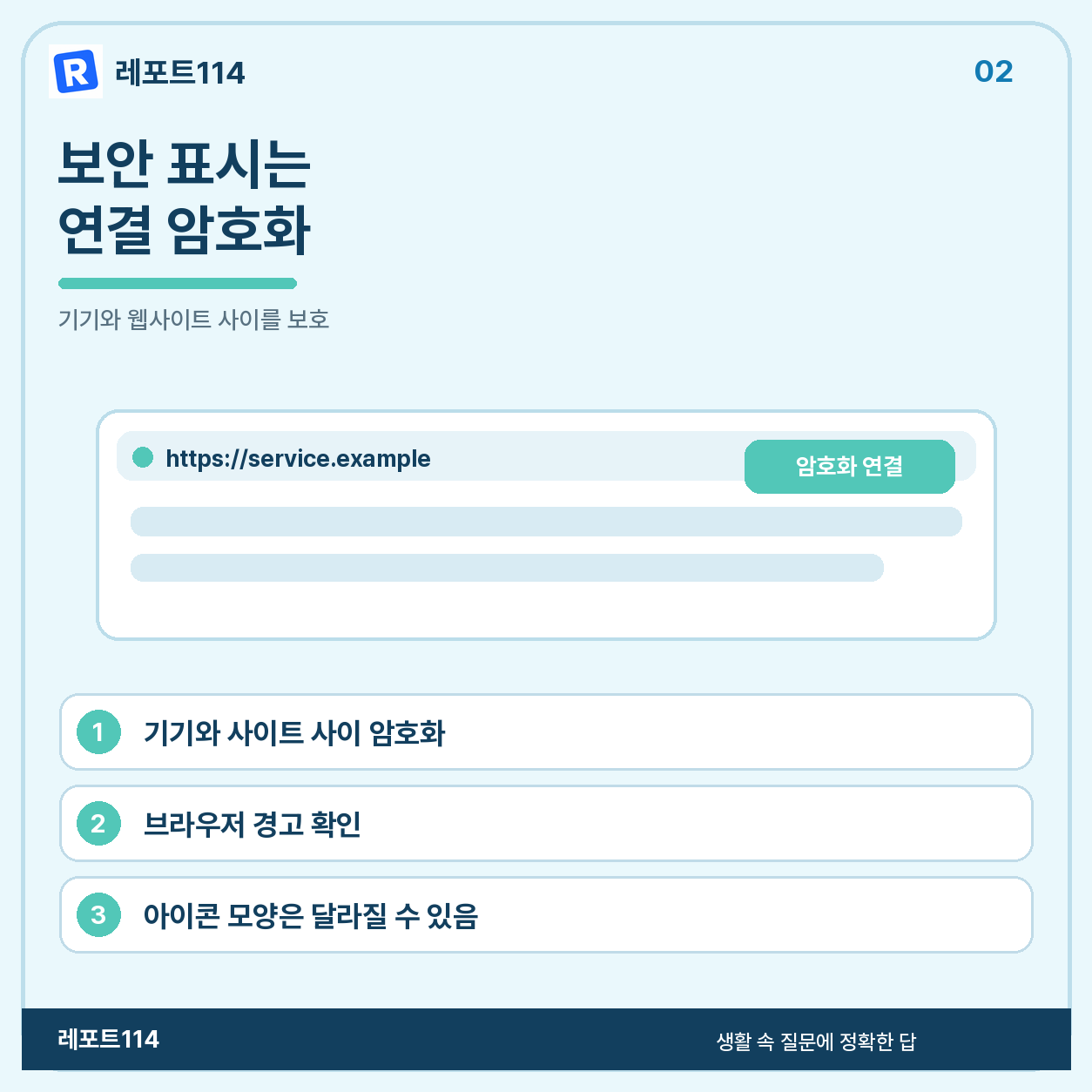 보안 표시는 연결의 암호화를 뜻한다