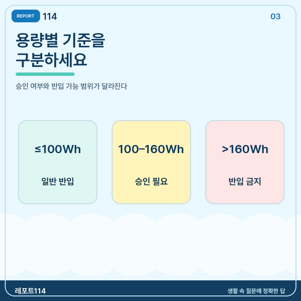 위탁수하물이 아니라 기내 휴대가 원칙이다