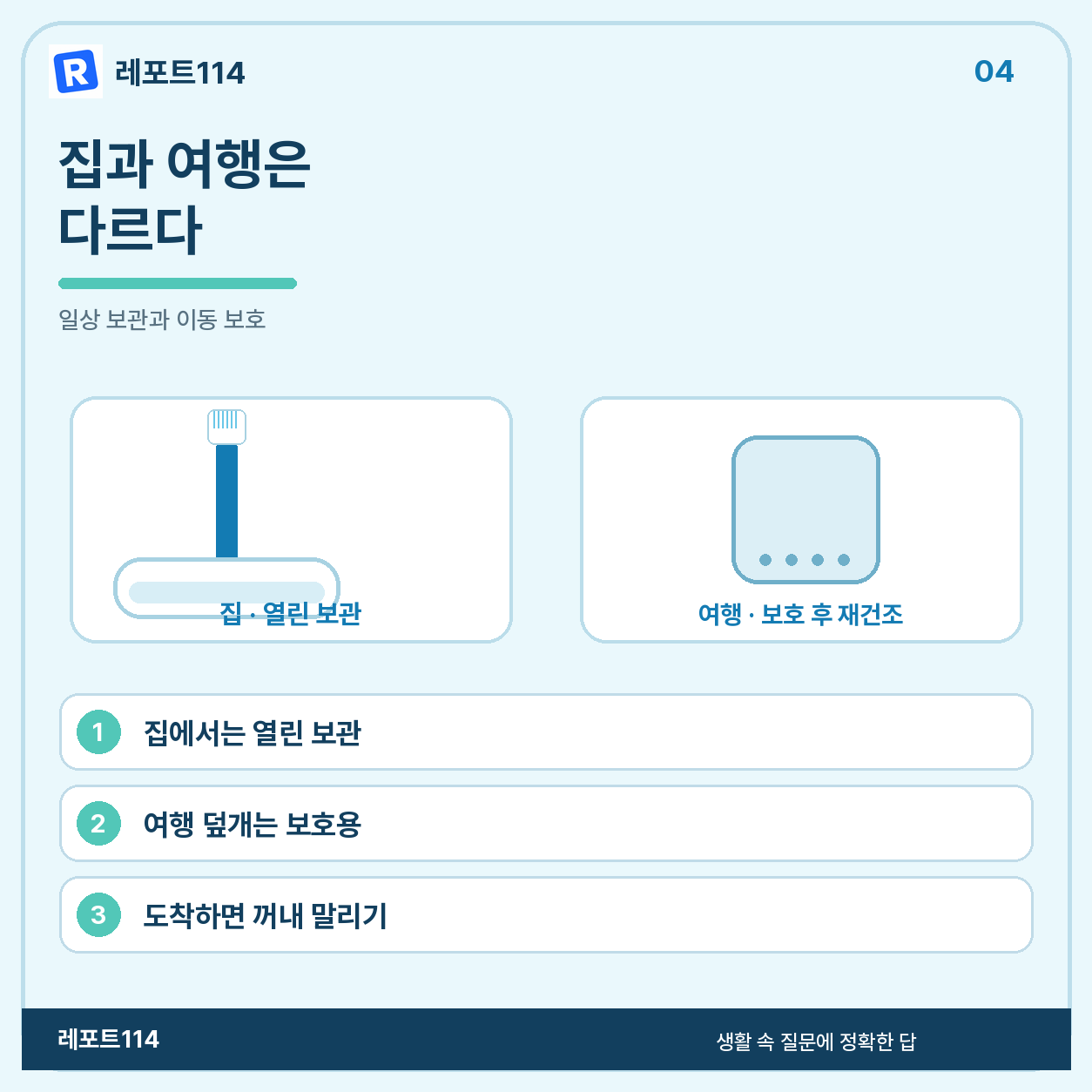열린 보관과 밀폐 보관은 목적이 다르다