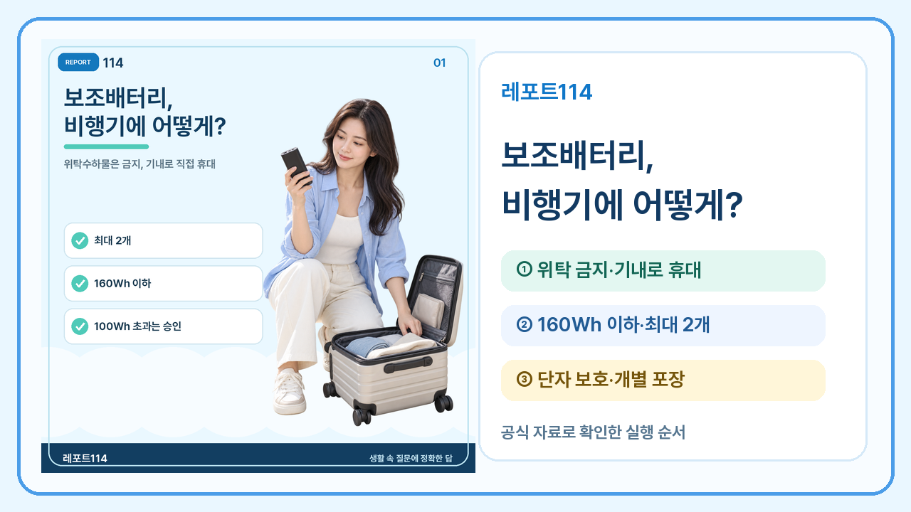 보조배터리는 비행기에 어떻게 가져가야 할까?