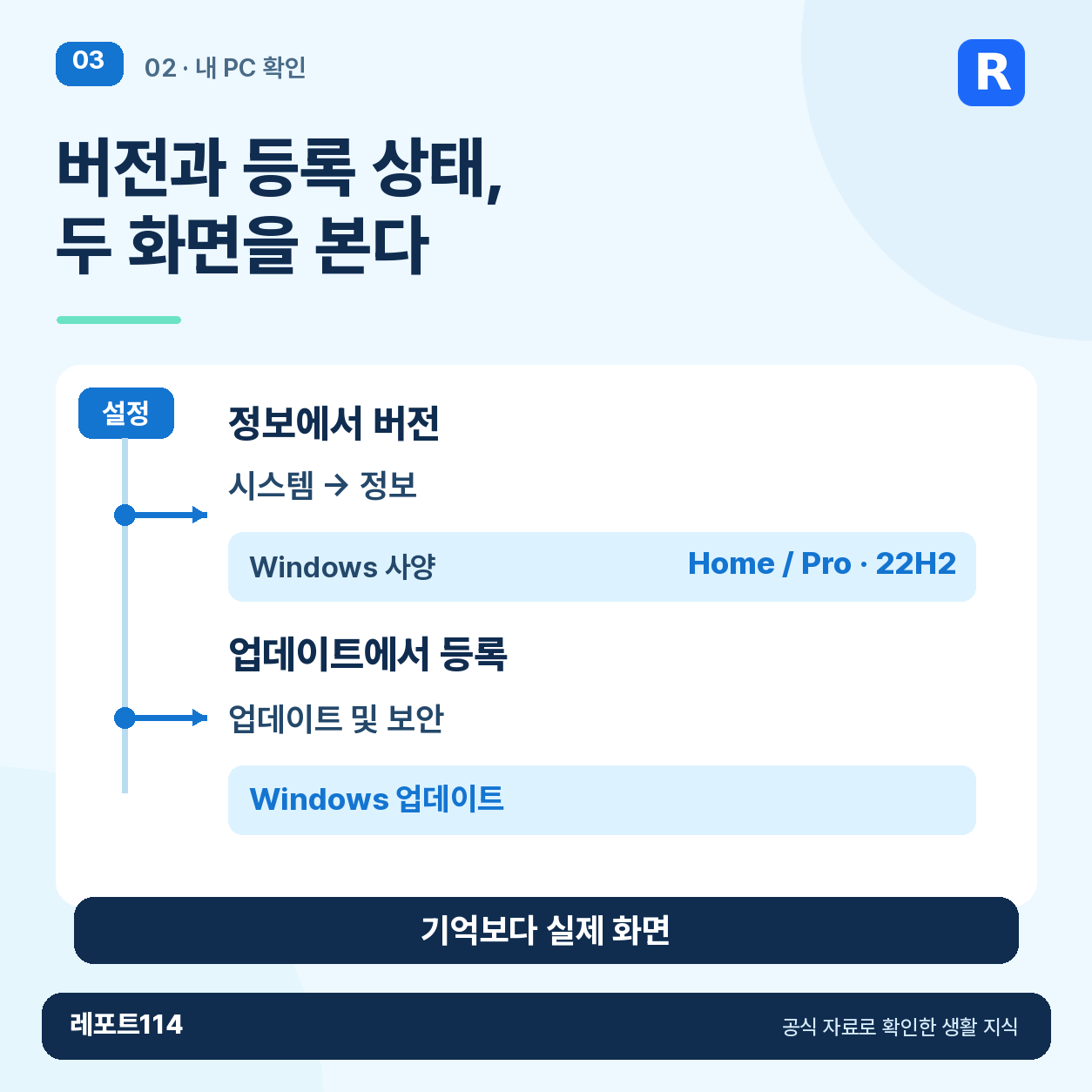 윈도우10 점검 순서를 안내하는 본문 포스터 2