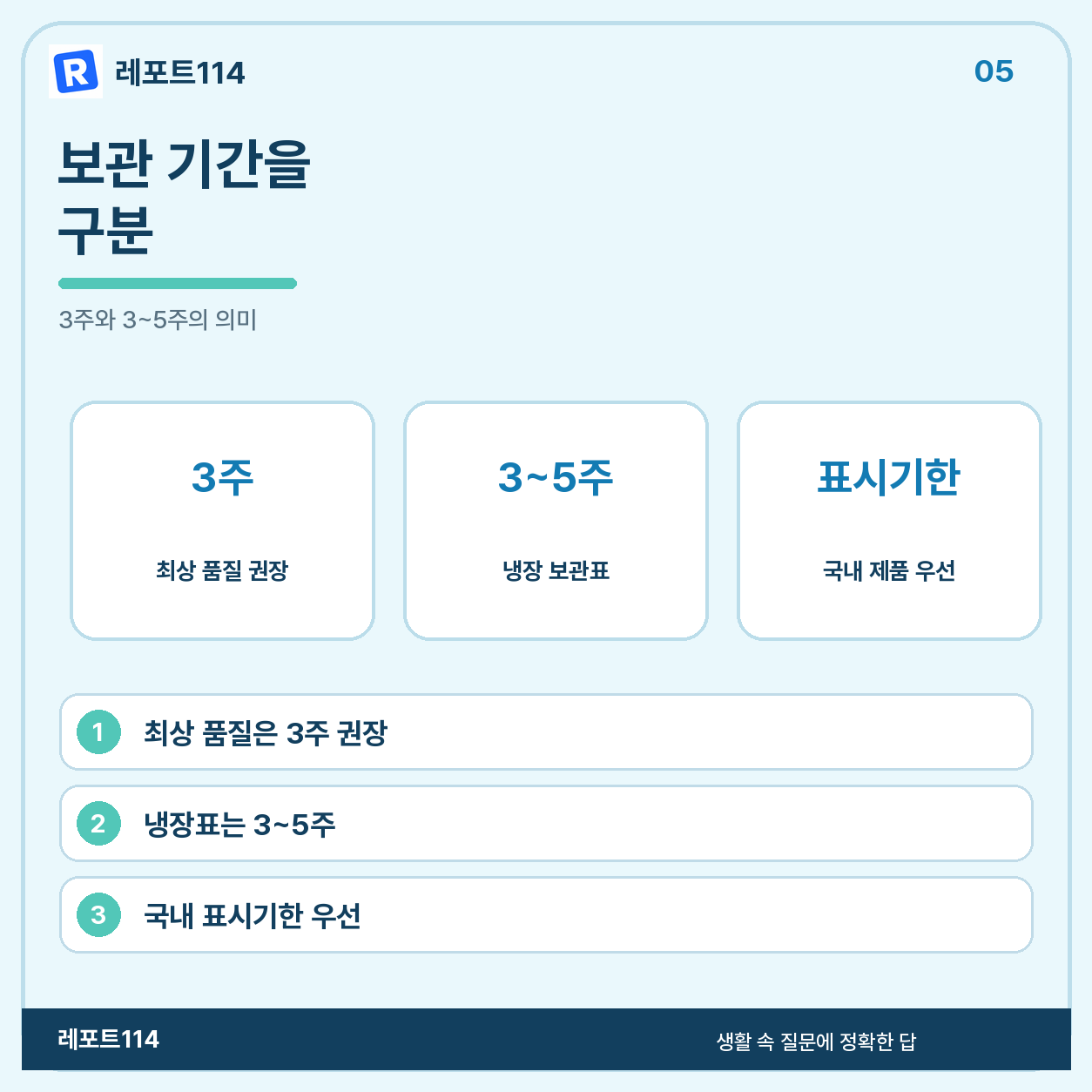 3주와 3~5주는 의미가 다르다